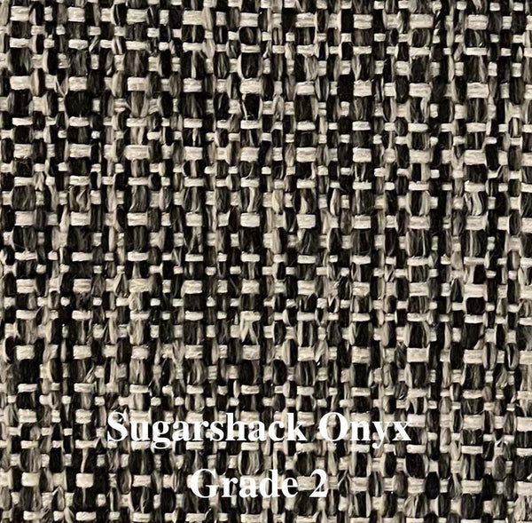 Canyon Upholstered Bed / Chestnut Finish / Nailhead Trim (as shown)