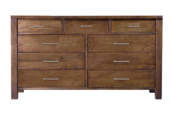 Cottonwood 9 Drawer Dresser - Modern Satin Nickel Drawer Pulls