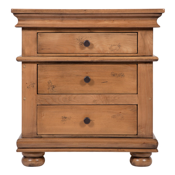 Gallatin 3 Drawer Night Stand / Vintage Finish (As Shown)