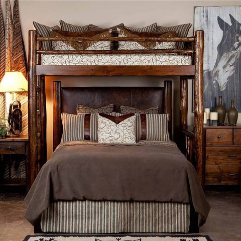 High Uinta Canopy Bed w/Flagstaff Upholstered Queen Bed. (Queen Bed Sold Separately)