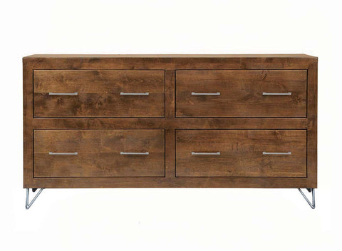 Prescott 4 Drawer Dresser w/ Steel Leg Base Berry Creek Home Prescott 4 Drawer Dresser w/ Steel Leg Base Berry Creek Home